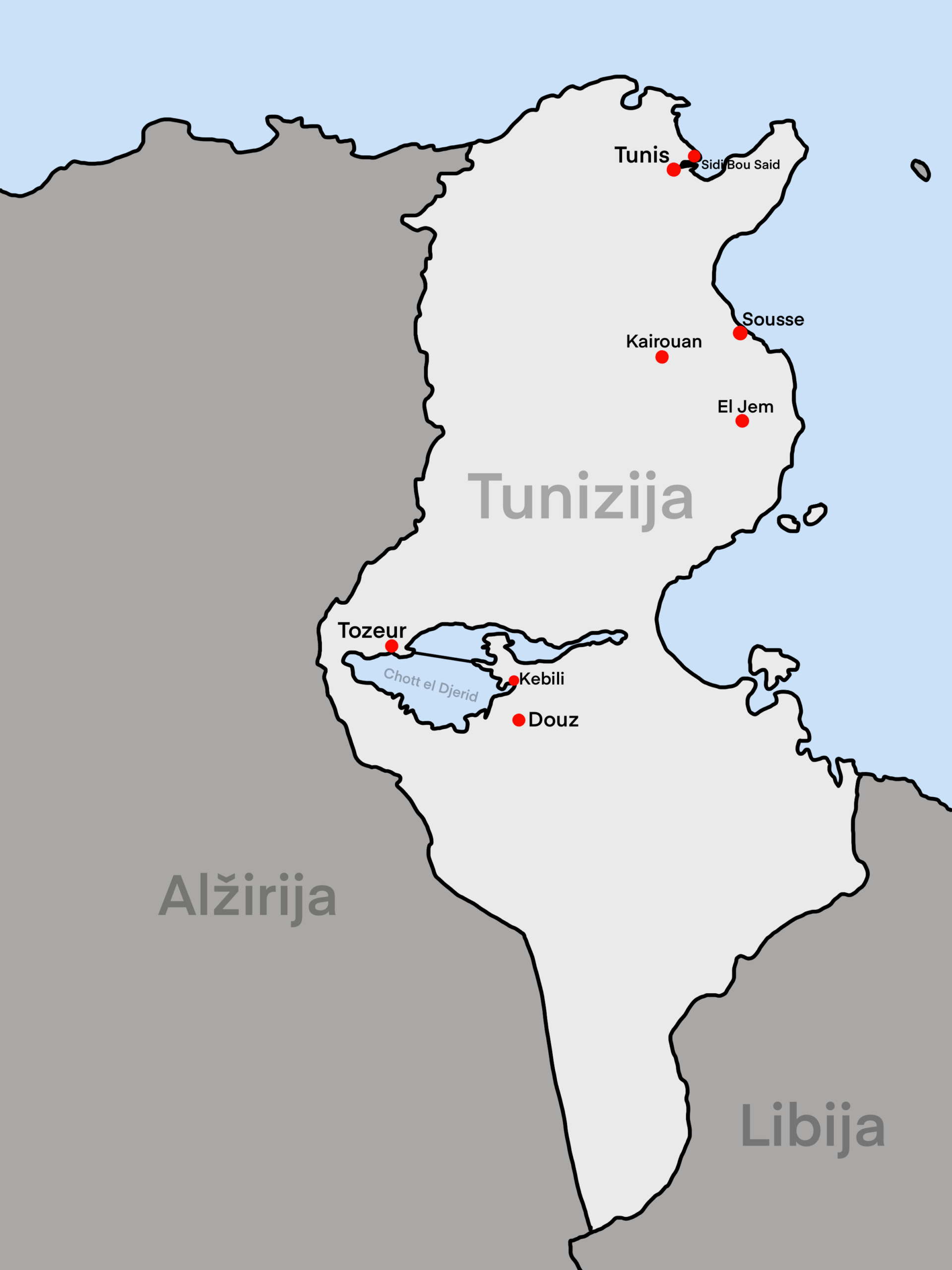 tunisia map